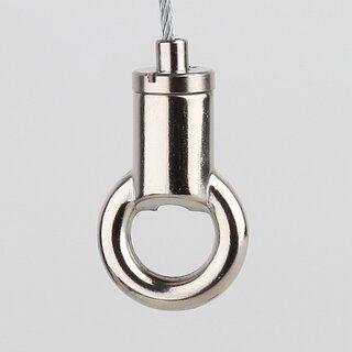 Messing Seilstopper 10x30 mm mit se, vernickelt