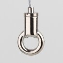 Messing Seilstopper 10x30 mm mit Öse, vernickelt