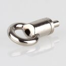 Messing Seilstopper 10x30 mm mit Öse, vernickelt