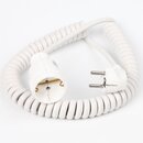 Schutzkontakt Wendel Verlngerung wei Spiral-Kabel...
