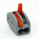 Wago 222-412 Universal Verbindungsklemme 2-polig, grau, für alle Leiterarten