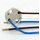 12V Niedervolt Halogen Fassung  G4-GY6,35 mit 14 cm Kabel mit PTFE Isolation T300 hitzebeständig bis 250° C