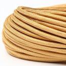Textilkabel Stoffkabel gold 2-adrig 2x0,75 Zug-Pendelleitung S03RT-F