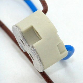 12V Niedervolt Halogen Fassung  G4-GY6,35 mit 1 Meter Kabel mit PTFE Isolation T300 hitzebestndig bis 250 C