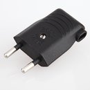 Eurostecker Europa-Flachstecker schwarz mit seitlichem...