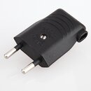 Eurostecker schwarz 250V/6A mit seitlicher Kabelfhrung...