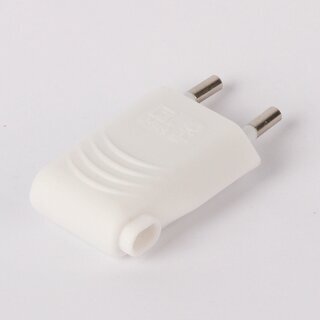 Eurostecker wei 250V/6A mit seitlicher Kabelfhrung und Schraubkontakten