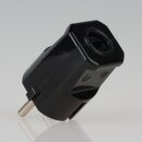 Schutzkontakt-Stecker schwarz – 250V/16A mit zwei Erdleitersystemen – für Textilkabel und PVC-Kabel, Kaiser