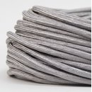 Textilkabel Stoffkabel silber 2-adrig 2x0,75...