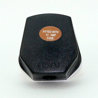 Lampen-Stecker Netzstecker schwarz für Großbritannien UK/GB 3-polig 240V/13A flache Stifte