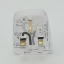 Lampen-Stecker Netzstecker weiß für Großbritannien UK/GB 3-polig 240V/13A flache Stifte