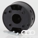 Lampen Abzweig-Baldachin – Kunststoff schwarz, Ø 70 mm, Höhe 31,5 mm, mit Bajonett-Verschluss