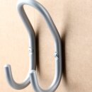 Häfele Garderobenhaken Edelstahl 2 Haken 145x60mm aluminiumfarben