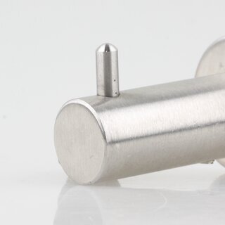 Hfele Mbel Garderobenhaken rund aus Edelstahl 15x35mm matt gebrstet