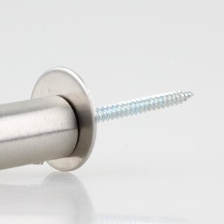 Hfele Mbel Garderobenhaken rund aus Edelstahl 15x35mm matt gebrstet