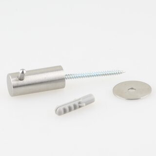 Hfele Mbel Garderobenhaken rund aus Edelstahl 15x35mm matt gebrstet