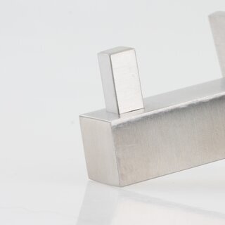 Hfele Mbel Garderobenhaken eckig aus Edelstahl 42x35mm matt gebrstet