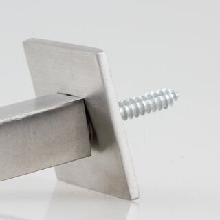 Hfele Mbel Garderobenhaken eckig aus Edelstahl 42x35mm matt gebrstet