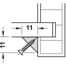 Häfele Rückwandverbinder Rückwandhalter 11x11 mm Kunststoff weiß ohne Schraube