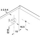 Häfele Rückwandverbinder Rückwandhalter 25x21 mm Metall vernickelt