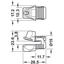 Häfele Rückwandverbinder Rückwandhalter Ixconnect RPC S 15/25 Kunststoff weiß
