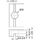 Häfele Rückwandverbinder Rückwandhalter Ixconnect RPC S 15/25 Kunststoff weiß