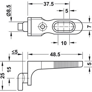 Hfele Rckwandverbinder Rckwandhalter zum Schrauben 48.5x25mm