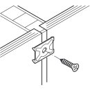 Häfele Rückwandklammer Rückwandhalter zum Schrauben an die Rückwand 19.6x14mm Stahl