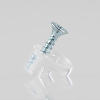 Hfele Glashalter Kunststoff transparent fr 4mm Glas