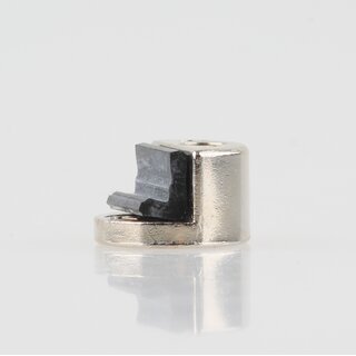 Hfele Spiegelhalter rund Metall vernickelt mit Gummiauflage