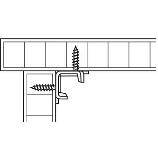 Hfele Mbel Bettverbinder 95x23x21mm Stahl 4 Schlieteile (2 Linke und 2 Rechte)