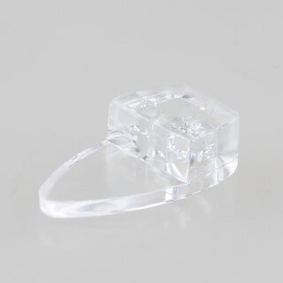 Hfele Spiegelhalter oval Kunststoff transparent 19x10.5mm  fr rahmenlose Spiegel