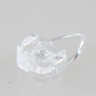 Hfele Spiegelhalter oval Kunststoff transparent 19x10.5mm  fr rahmenlose Spiegel