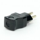 Schutzkontakt-Stecker Schweiz schwarz – 250V/16A...