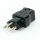Schutzkontakt-Stecker Schweiz schwarz – 250V/16A – mit Schraubkontakten und Zugentlastung