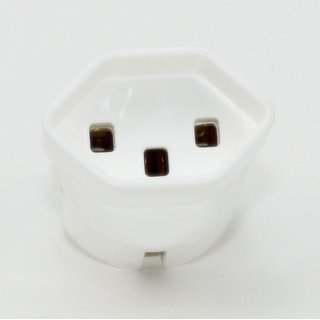 Reisestecker-Adapter Deutschland auf Kupplung Schweiz wei 16A/250V