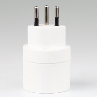 Reiseadapter-Stecker Schweiz auf Deutschland-Kupplung 250V/10A mit Erdung