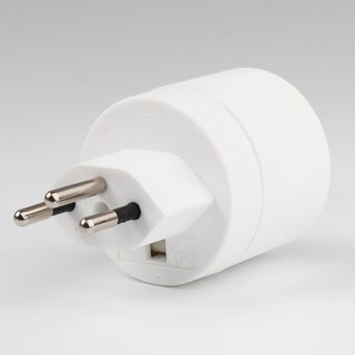 Reisestecker-Adapter Schweiz Kupplung Deutschland wei 10A/250V 