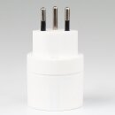 Reiseadapter-Stecker Schweiz auf Deutschland-Kupplung 250V/10A mit Erdung