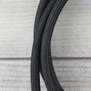 Textilkabel Anschlussleitung Zuleitung 2-5m schwarz mit Schutzkontakt-Winkelstecker