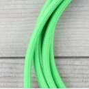 Textilkabel Anschlussleitung Zuleitung 2-5m kiwi grün mit Schutzkontakt-Winkelstecker