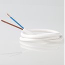 PVC Lampenkabel Rundkabel weiß 2-adrig, 2x0,75mm² H03 VV-F