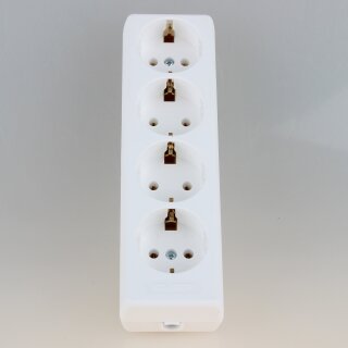 Kaiser Tischsteckdose / Steckdosenleiste ohne Zuleitung – 4-fach, weiß, 250V/16A