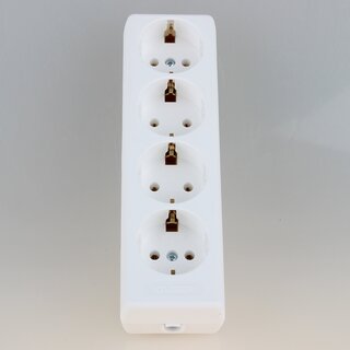 Kaiser Tischsteckdose / Steckdosenleiste ohne Zuleitung &ndash; 4-fach, wei, 250V/16A