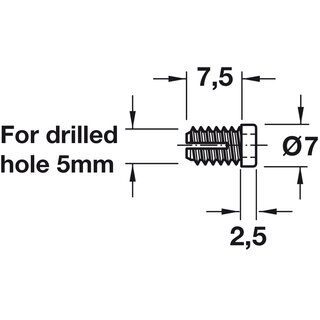 Hfele Korpusverbinder Wandverbinder 17x11,5 mm Kunststoff braun