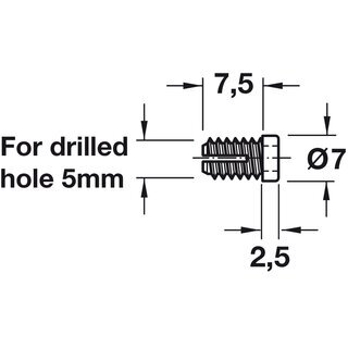 Hfele Korpusverbinder Wandverbinder 17x11.5mm Kunststoff braun