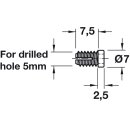 Häfele Korpusverbinder Wandverbinder 17x11,5 mm Kunststoff weiß