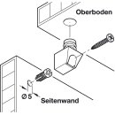 Häfele Korpusverbinder Wandverbinder 17x11,5 mm Kunststoff weiß