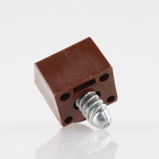 Hfele Korpusverbinder Wandverbinder mit Schraube 14x16mm Kunststoff braun