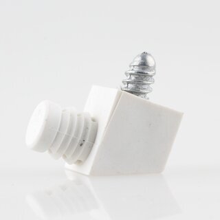 Hfele Korpusverbinder Wandverbinder mit Schraube 14x16mm Kunststoff weiss